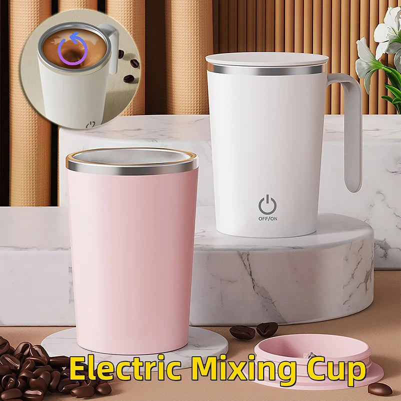 Kitchen Electric Mixing Cup Stirring Coffee Cup Automatic Mixing Mugs Cup Lazy Rotating Magnetic Water Cup